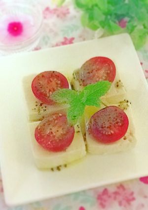 塩豆腐のカプレーゼ風♬-レシピのメイン写真