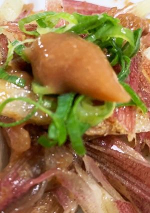 茎みょうがの梅かつおあえ-レシピのメイン写真
