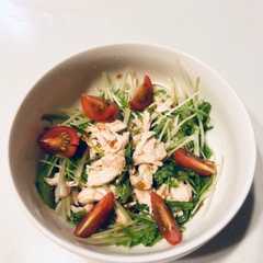 รูปของ ささみと水菜の梅風味