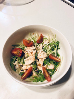 ささみと水菜の梅風味-レシピのメイン写真