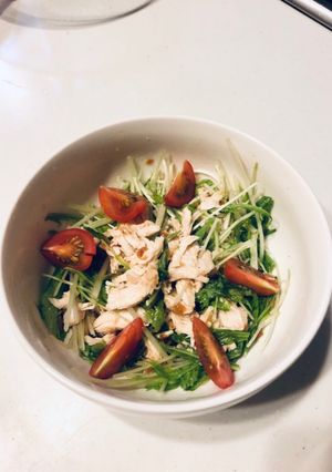ささみと水菜の梅風味-レシピのメイン写真