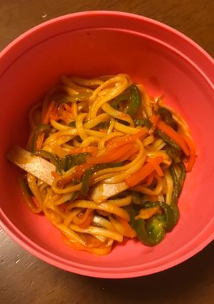 とっても簡単、美味しいうどんのナポリタン-レシピのメイン写真