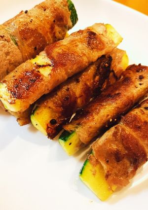 ズッキーニの肉巻き☆塩、黒こしょう味-レシピのメイン写真