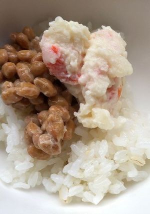 納豆とポテサラ丼-レシピのメイン写真