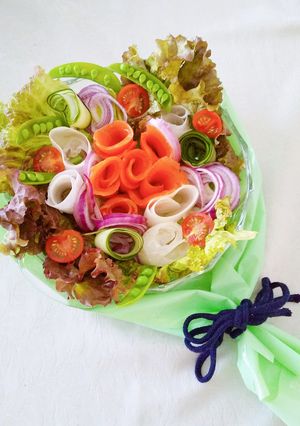 作るのも食べるのも楽しいブーケサラダ❣-レシピのメイン写真