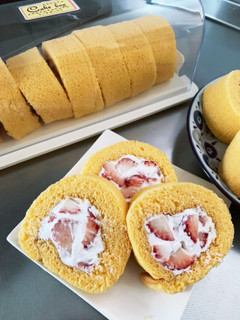 ロールケーキ イチゴ 乳不使用-レシピのメイン写真