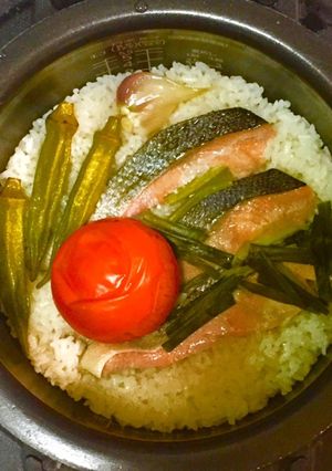 No2565超簡単鮭トマト炊き込み飯-レシピのメイン写真