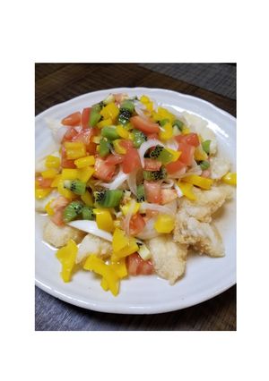 キウイと夏野菜の漬けない簡単南蛮漬け-レシピのメイン写真