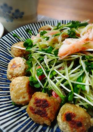 ＊胡瓜とカイワレとカニカマの満腹サラダ＊-レシピのメイン写真