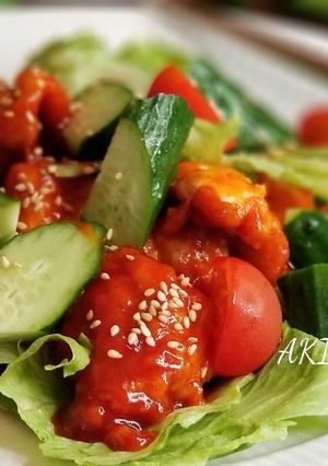 綺麗になれちゃう『ピリ辛チキンサラダ』-レシピのメイン写真