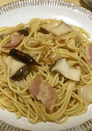 甘夏の皮入りきのこパスタ-レシピのメイン写真