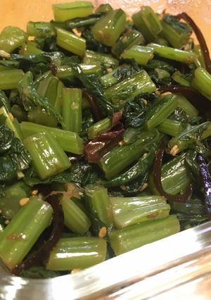 かぶの葉の常備野菜　朝ごはんの一品に。-レシピのメイン写真