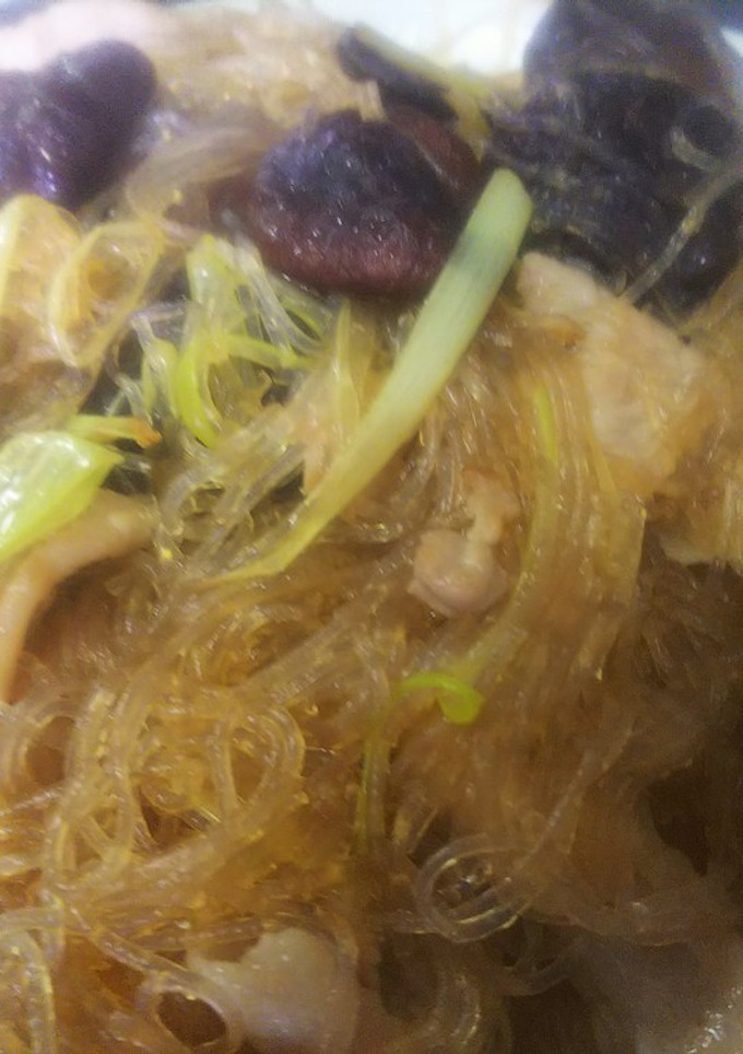 簡単中華・干し椎茸と豚肉の春雨炒め-レシピのメイン写真