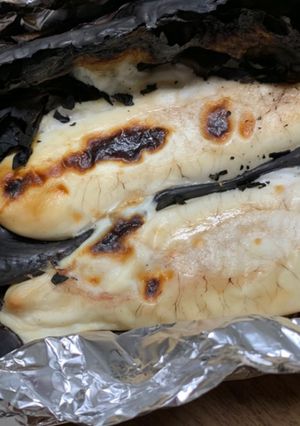 簡単おつまみ☆昆布香るふぐの白子包み焼き-レシピのメイン写真