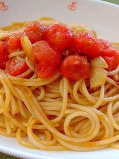 ミニトマトのシンプルパスタ-レシピのメイン写真