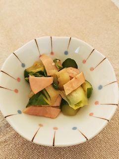 きゅうりと青梗菜の塩炒め-レシピのメイン写真