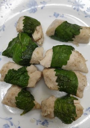 電子レンジで、ササミのしそ巻-レシピのメイン写真