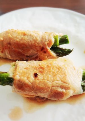 新生姜とアスパラの肉巻き甘酢醤油-レシピのメイン写真