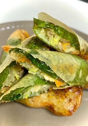 大葉入り！鶏ひき肉の野菜春巻き-レシピのメイン写真