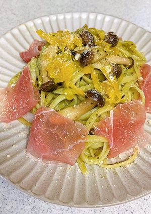簡単☆生ハムとバジルの彩りパスタ-レシピのメイン写真