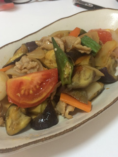 夏野菜の黒酢炒め(市販のソース使用)-レシピのメイン写真