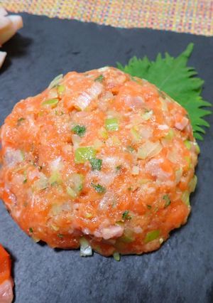 海峡サーモンのなめろう-レシピのメイン写真