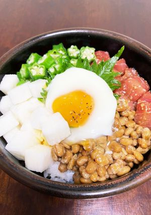 ♡ねばねば丼-レシピのメイン写真