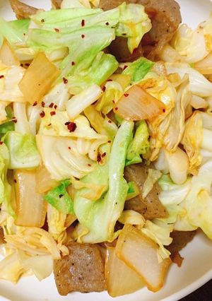 キャベこんニンニク炒め〜低糖質・低カロ〜-レシピのメイン写真