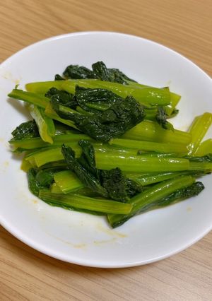 納豆のからしで!小松菜のからし和え♪-レシピのメイン写真