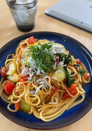 フレッシュトマトとしらすのオイルパスタ-レシピのメイン写真