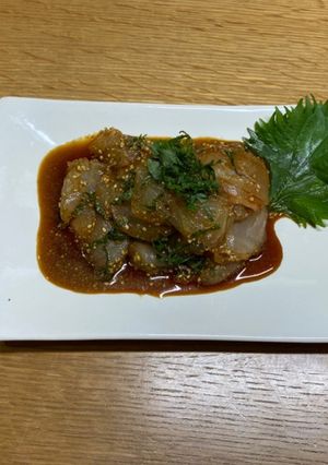 鯛のお刺身ゴマダレ漬け-レシピのメイン写真