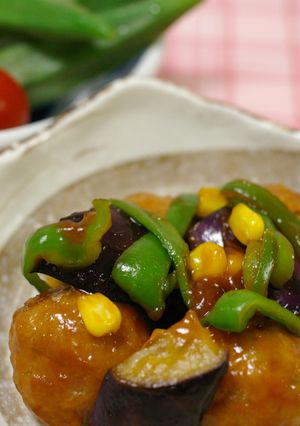 肉団子と夏野菜のチリソース味-レシピのメイン写真