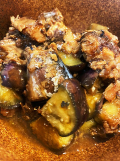 手抜き料理!ナスとサバオイル漬けの煮物-レシピのメイン写真