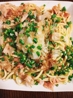 絶品✨アスパラとベーコンのおろし焼き饂飩-レシピのメイン写真