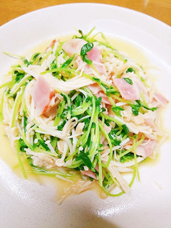 えのきと豆苗のレモンバターソテー-レシピのメイン写真