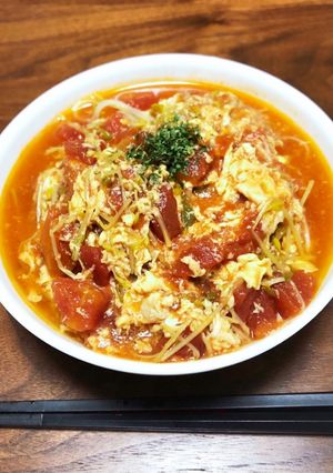 【アレンジ】トマト和洋風そうめん（温）-レシピのメイン写真