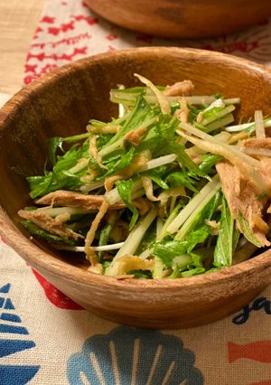 切り干し大根と水菜の和風ツナサラダ*+-レシピのメイン写真