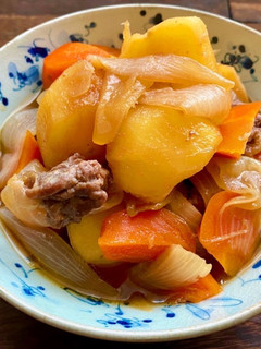 【簡単】【レンチン】黄金比の無水肉じゃが-レシピのメイン写真