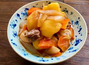 【簡単】【レンチン】黄金比の無水肉じゃが-レシピのメイン写真