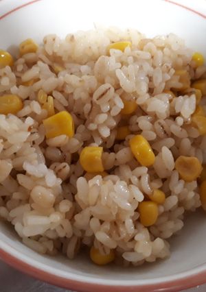 とうもろこしご飯に青ばん-レシピのメイン写真