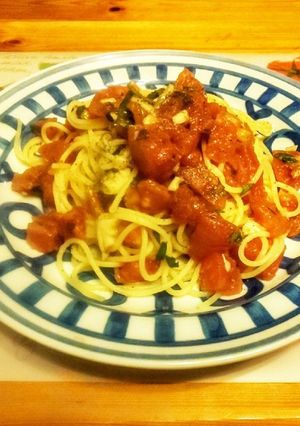 トラーパニスタイルパスタ　冷製パスタ-レシピのメイン写真
