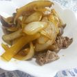 牛肉の玉ねぎ&しめじソテーかけ