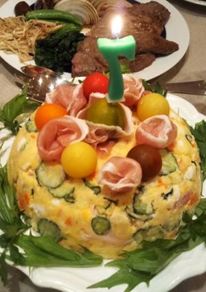 甘いものが苦手な子供にも！ポテサラケーキ-レシピのメイン写真