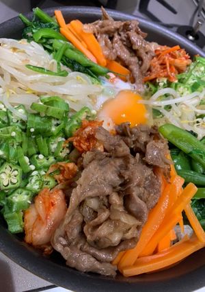 夏野菜たっぷり☆フライパンでビビンバ-レシピのメイン写真