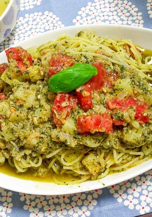 ソースからジェノベーゼパスタ　バジル消費-レシピのメイン写真