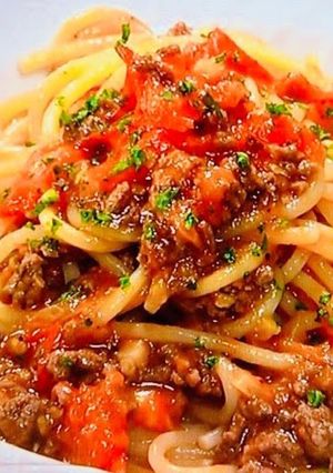 フレッシュトマトとひき肉のパスタ-レシピのメイン写真