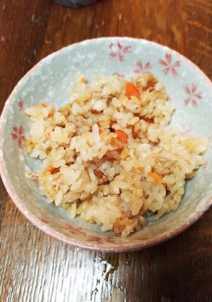 簡単炊き込みご飯　ツナ缶で。-レシピのメイン写真