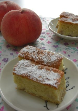 簡単♬桃のケーキ-レシピのメイン写真