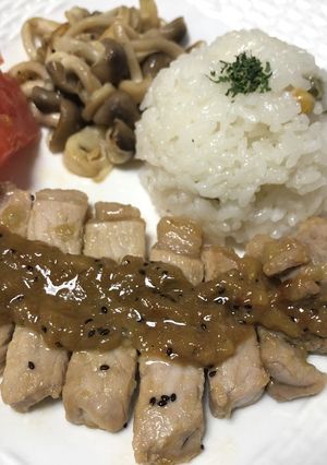 やわらか豚ロースのキウイソースがけ-レシピのメイン写真