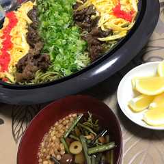 ホットプレートで瓦そば-レシピのメイン写真